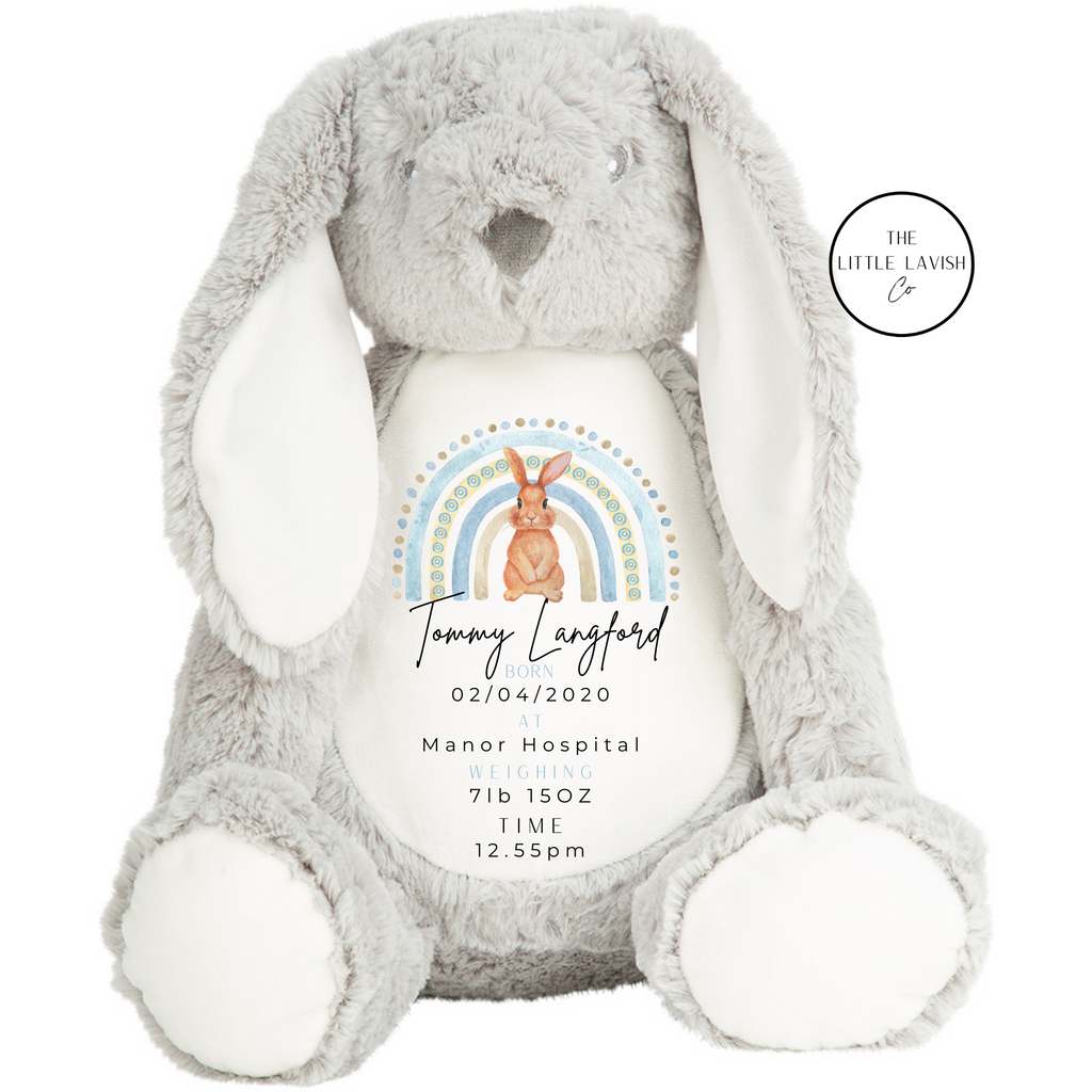 Personalised Soft Plush Bunny – 45cm Keepsake Baby Gift