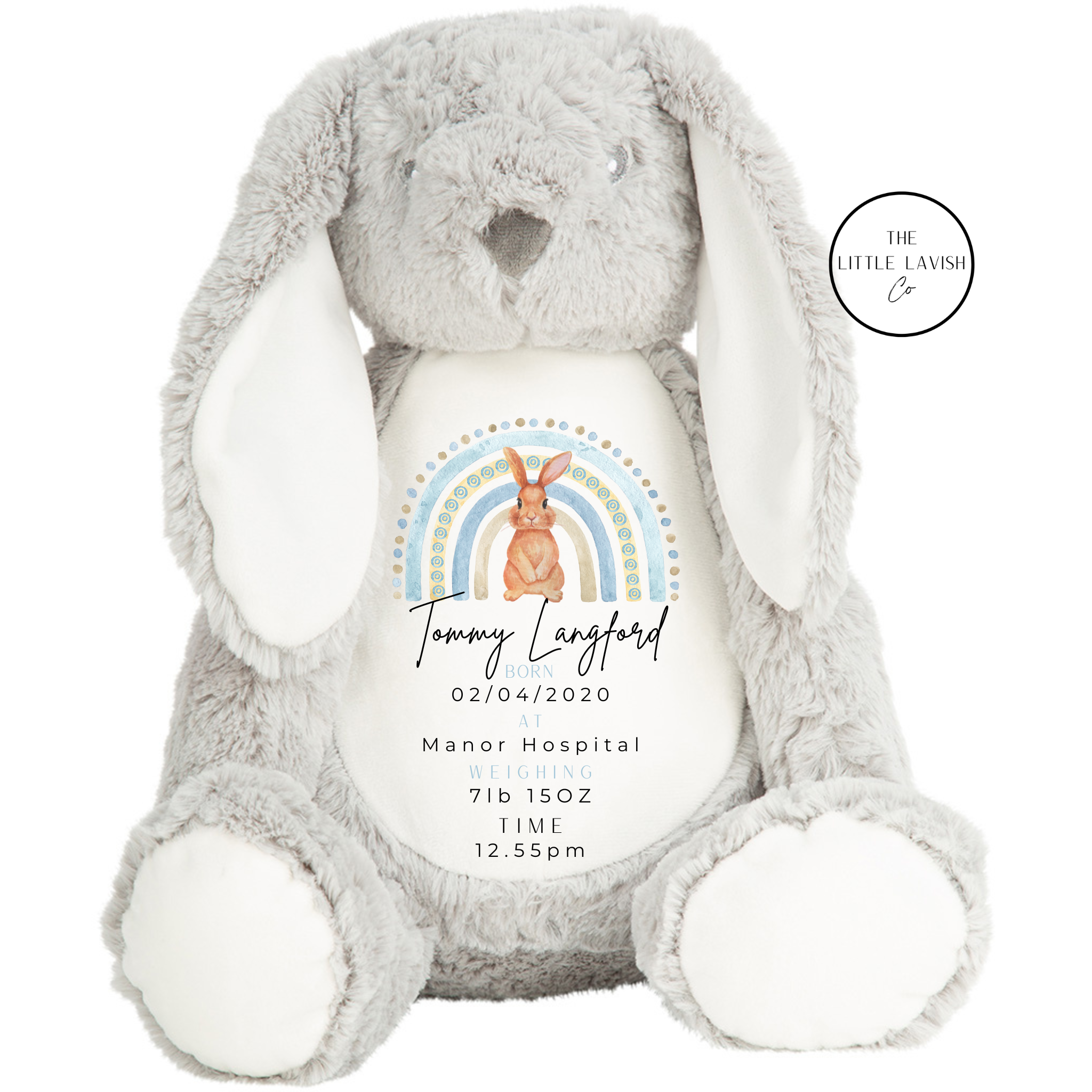 Personalised Soft Plush Bunny – 45cm Keepsake Baby Gift