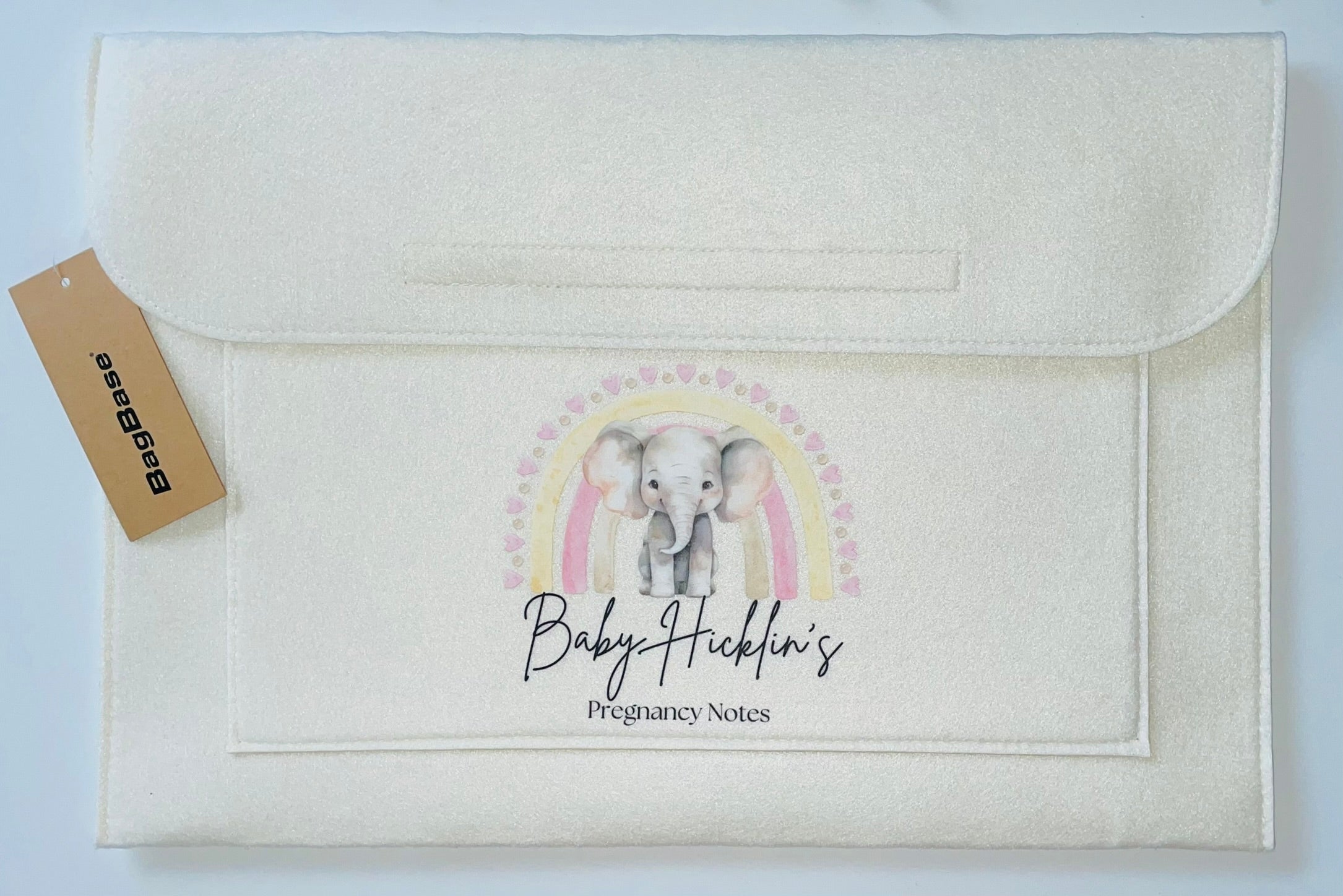 Personalized Elephant Themed Pregnancy Notes Folder / Maternity Baby Journey IVF image 4