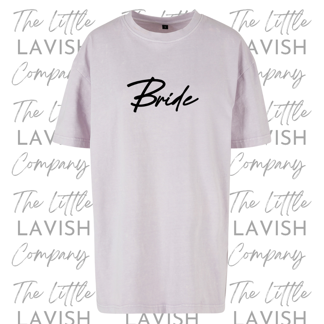 Bride's oversized acid wash tee image 0