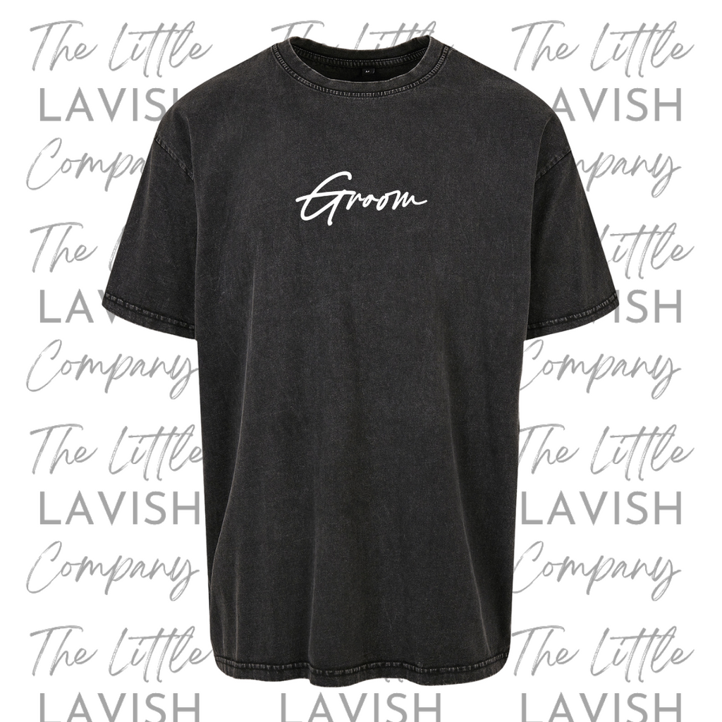 Groom Acid Washed Oversized Tee image 1