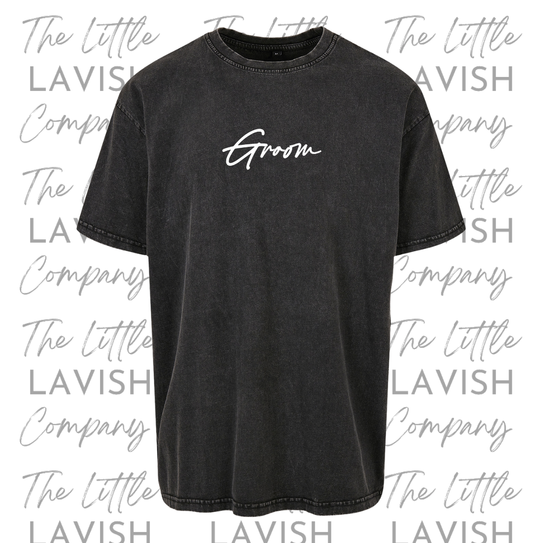 Groom Acid Washed Oversized Tee image 1