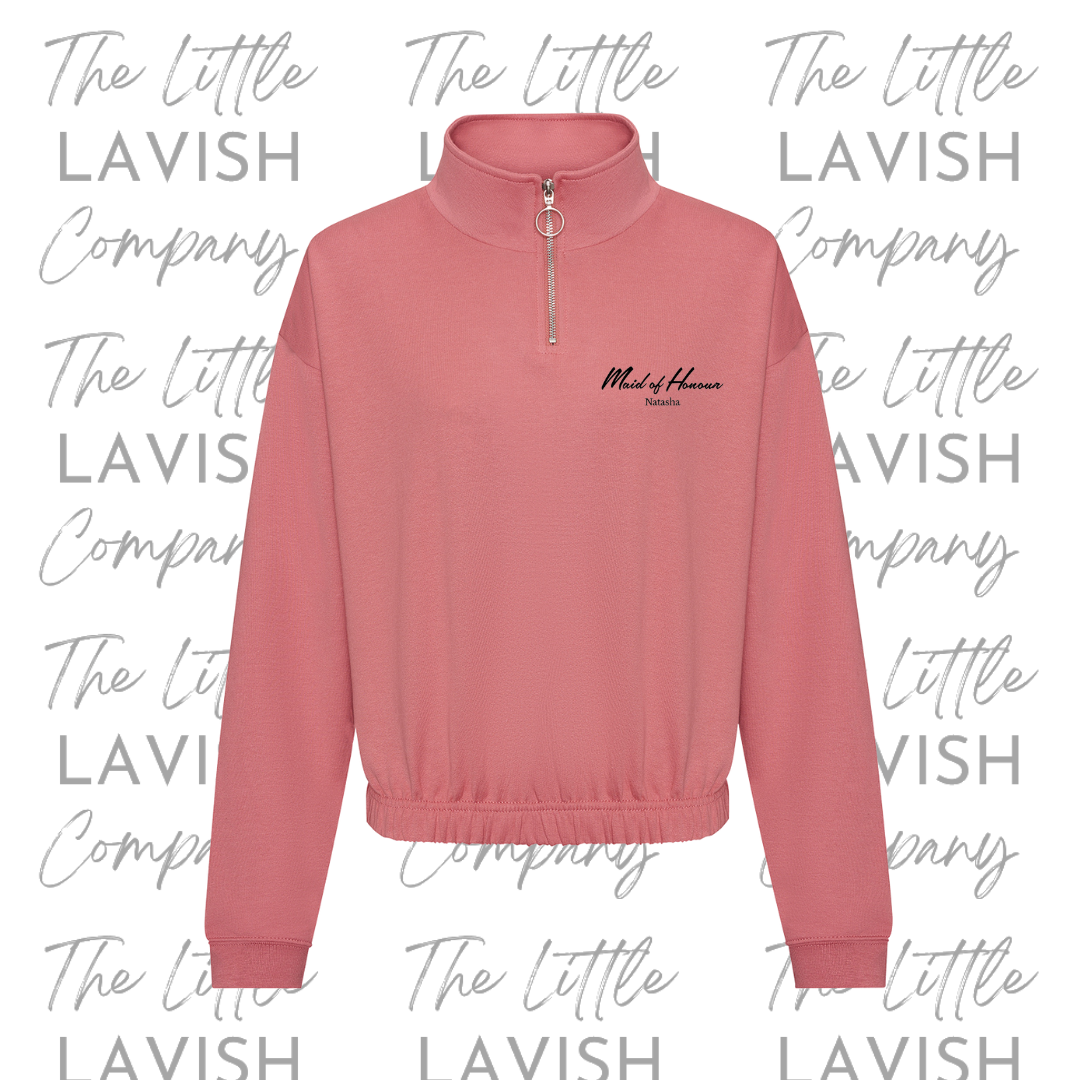 ¼-Zip Bridal Party Sweatshirt image 2